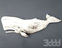 Hand-Carved Sperm Whale / Sunny Wood Design Inc.
