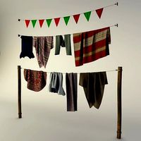 rags on a hanger