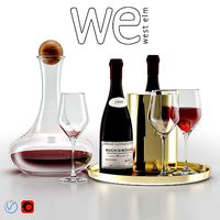 WEST ELM Bar Wine Set