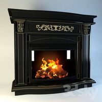 Fireplace ALEX BAUMAN Raffaele Black / White