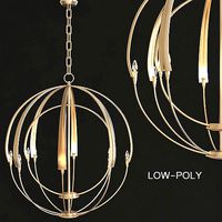 Double Cirque Large Scale Chandelier low poly 3d model