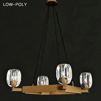 Chartier Square Chandelier low poly 3d model
