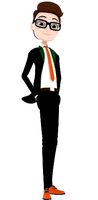 Cartoon Man Office RIG 3D MODEL