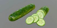 cucumber with pbr textures