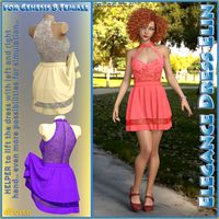 dForce Elegance Dress Elin for Genesis 8 Female