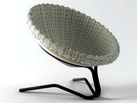 French Round Willow Seat
