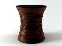 Bellows side table and stool