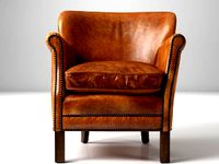 Professor's Leather Chair With Nailheads