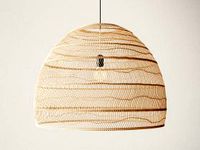 Wicker Hanging Lamp Large