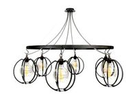 Farrier's Cage Six Circle Globe Chandelier