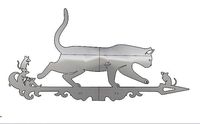 Weathervane cat and mouse for cnc | 3D
