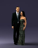 Couple in evening clothes 1224 3d print ready | 3D