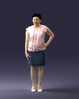 Asian office woman 0928 3d print ready | 3D