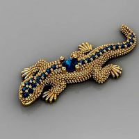 Lizard Jewelry Diamond | 3D