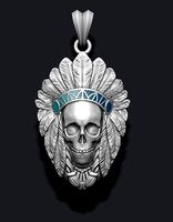 Native skull pendant | 3D