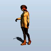 Pretty girl in winter outfit | 3D