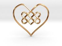Knotty Hearts Pendant | 3D