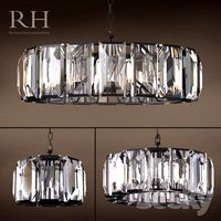 RH HARLOW CRYSTAL CHANDELIER SET of 3