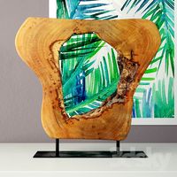 Wooden Decoration on Stand