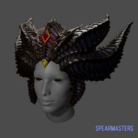 Diablo 4 Lilith Horns cosplay 3d model stl for printing | 3D