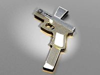 Gun pendant  print model | 3D