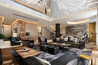 3D model of modern European style living roo