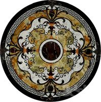 Collection of round marble rosettes