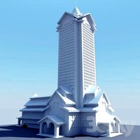 Model of an office building
