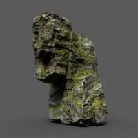 Low poly Sharp Rock Block B10 191219