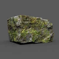 Low poly Sharp Rock Block B5 191219