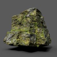 Low poly Sharp Rock Block B8 191219