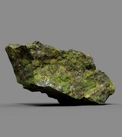 Low poly Sharp Rock Mossy 03 191219