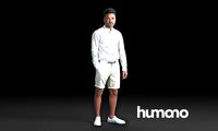 Humano Black man standing and looking 0515