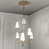 Marcel 6Lt Chandelier White