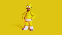 Homer in underwear - Printable | 3D