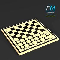 Draughts game board