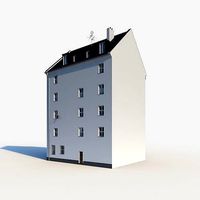 Residential City Building - Row - 02 - Clean Facade