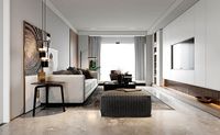 Modern livingroom and diningroom 3D model