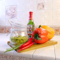 Peppers with oil