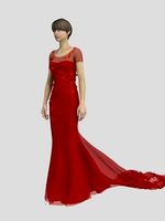 Wedding  Dress Bridal Clo3d