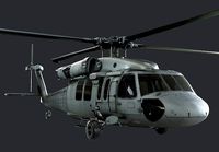 Sikorsky UH60 Black Hawk US Military Helicopter EXTERIOR ONLY
