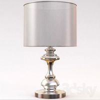Rebecca Table Lamp In Brushed Steel With CFL Bulbs