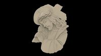 Jesus relief 3d stl models for artcam and aspire
