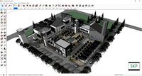Sketchup Restaurant building B1
