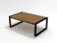Industrial Wooden Coffee Table Metal Frame Coffee Table