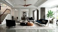 Modern livingroom and diningroom 3D model