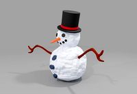 Snowman High Poly - Boneco de Neve