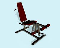 Machine for seated leg extension and supine curl