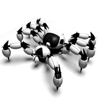 Robot Spider Eximus Rigged 3D Model