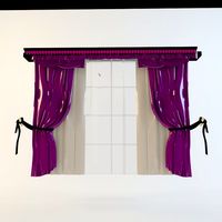Curtain classic style 03 Wet silk 3D Model